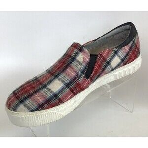 NEW CIRCUS by SAM EDELMAN Woman's Cruz Loafers/Shoes, Red Plaid (Size 5.5 M)